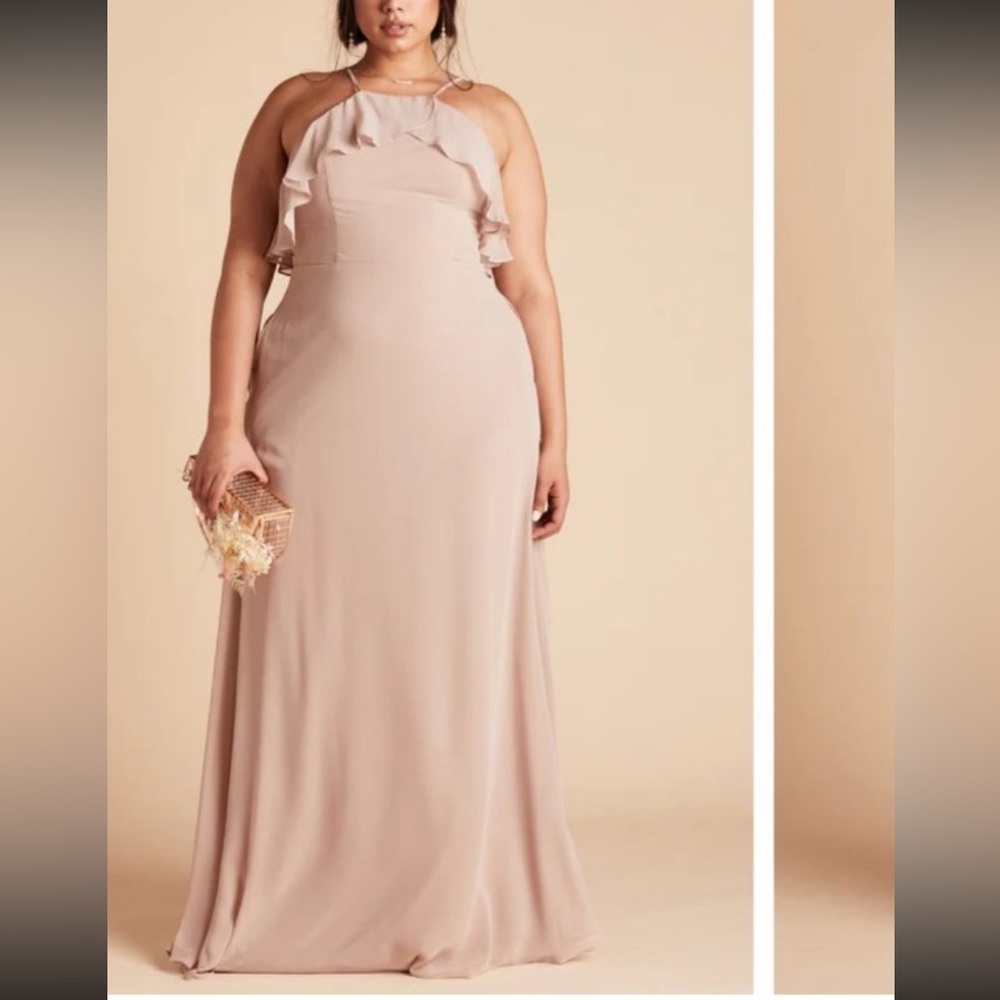 Birdy Grey NWT Jules Bridesmaid Maxi Dress in Rose Quartz PLUS SIZE